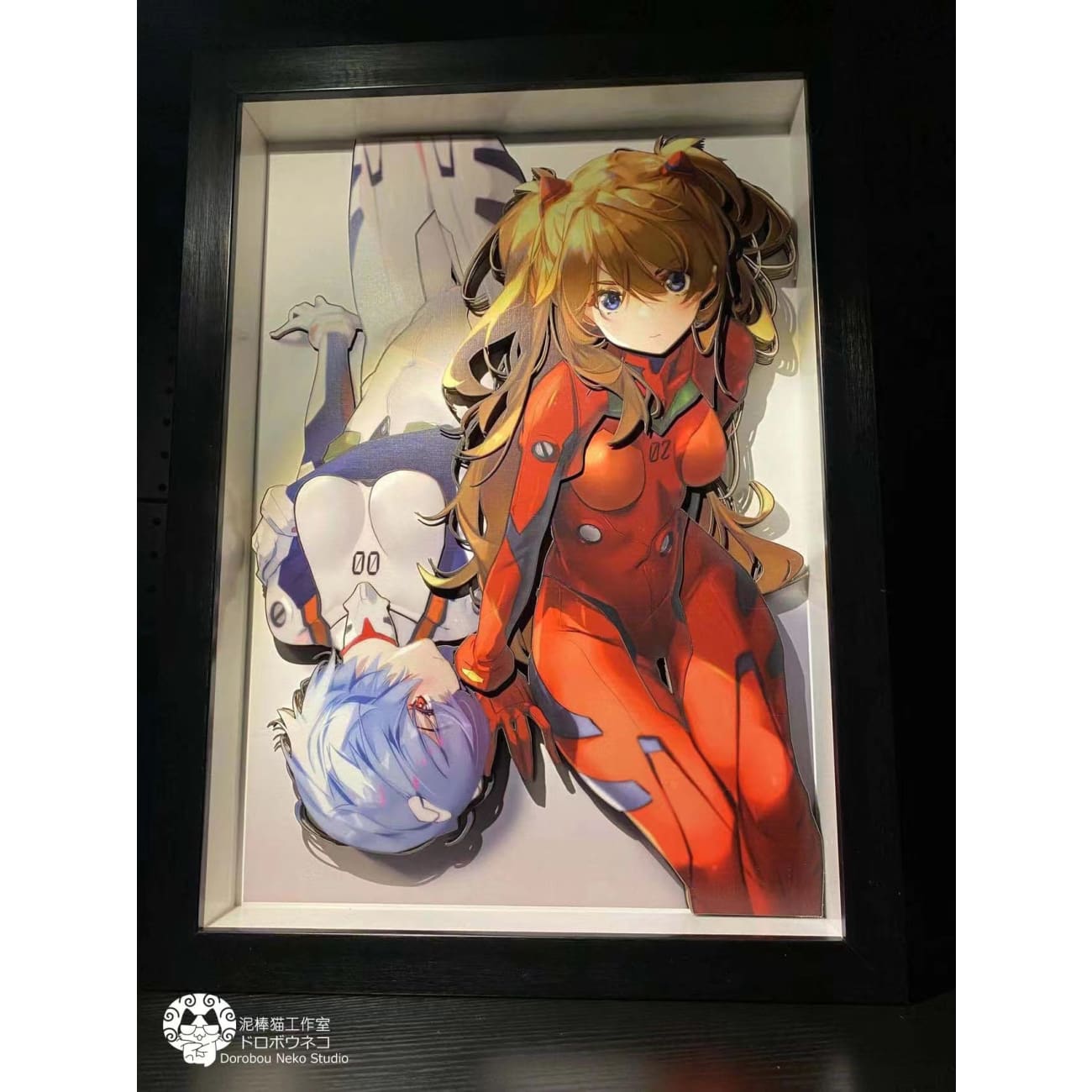 Dorobou Neko Studio - Asuka Langley Sohryu & Rei Ayanami 3D Poster Frame [DS012]