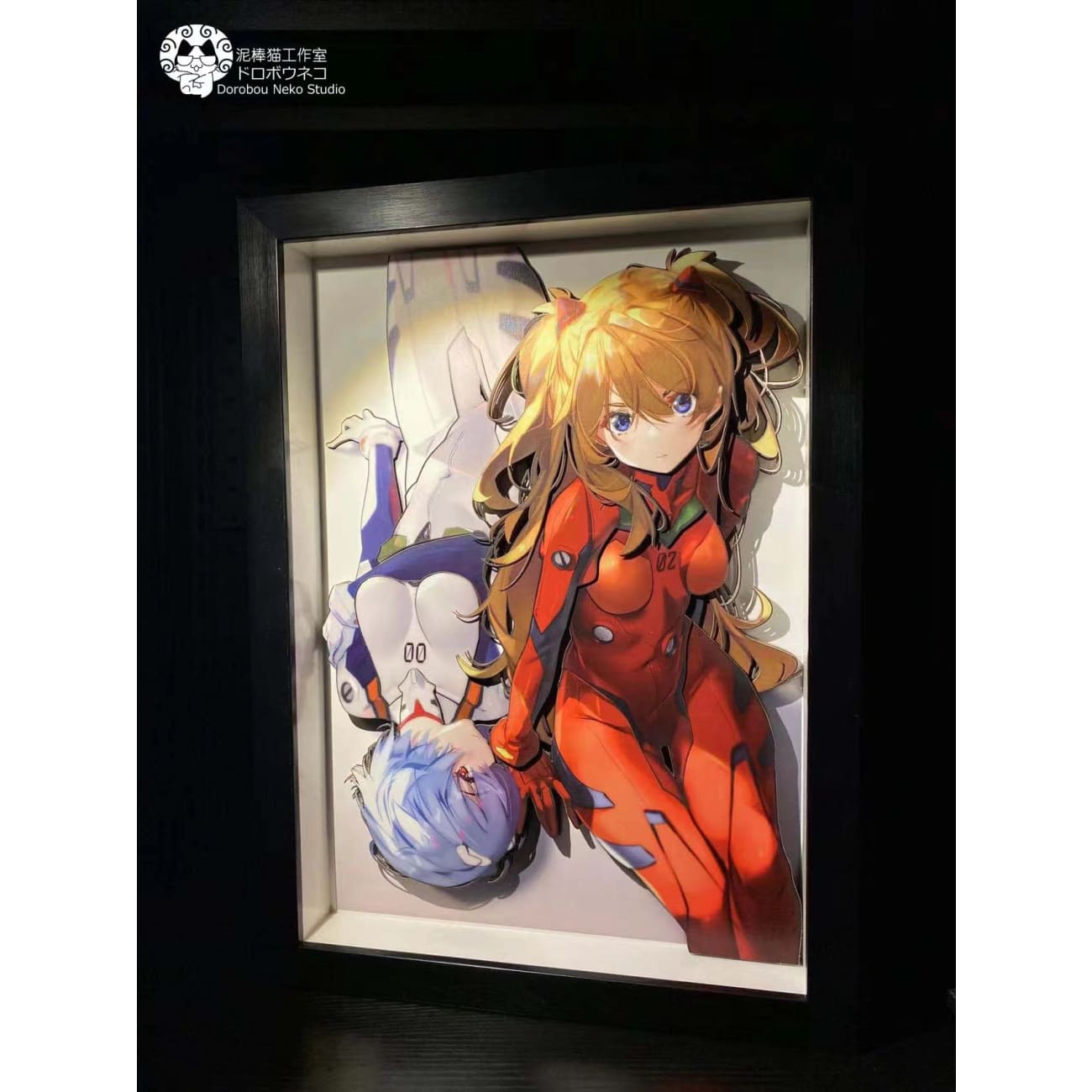Dorobou Neko Studio - Asuka Langley Sohryu & Rei Ayanami 3D Poster Frame [DS012]