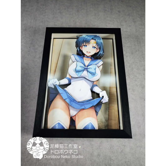 Dorobou Neko Studio - Mizuno Ami Sailor Mercury 3D Cast Off Poster Frame [DSMG-024]