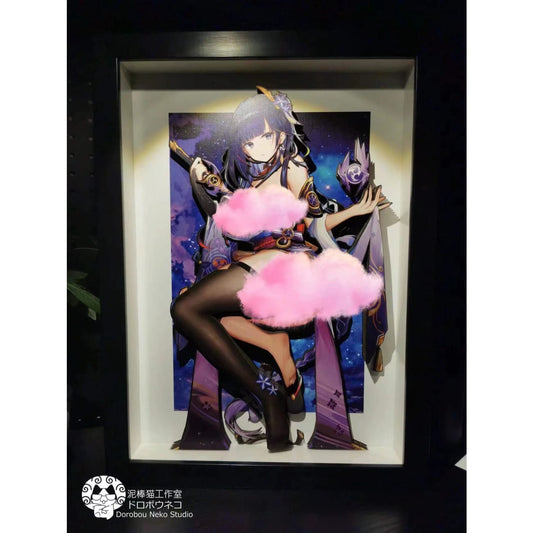 Dorobou Neko Studio - Raiden Shogun 3D Cast Off Poster Frame