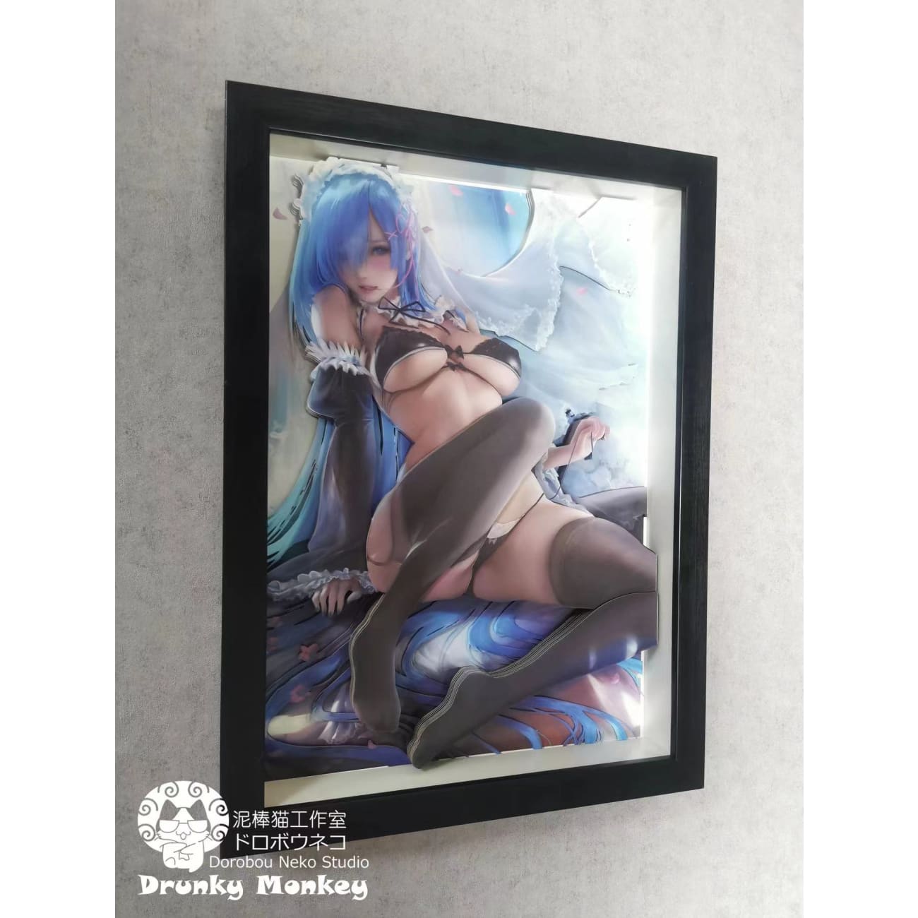 Dorobou Neko Studio - Rem 3D Cast Off Poster Frame [Black / White][DC-001]