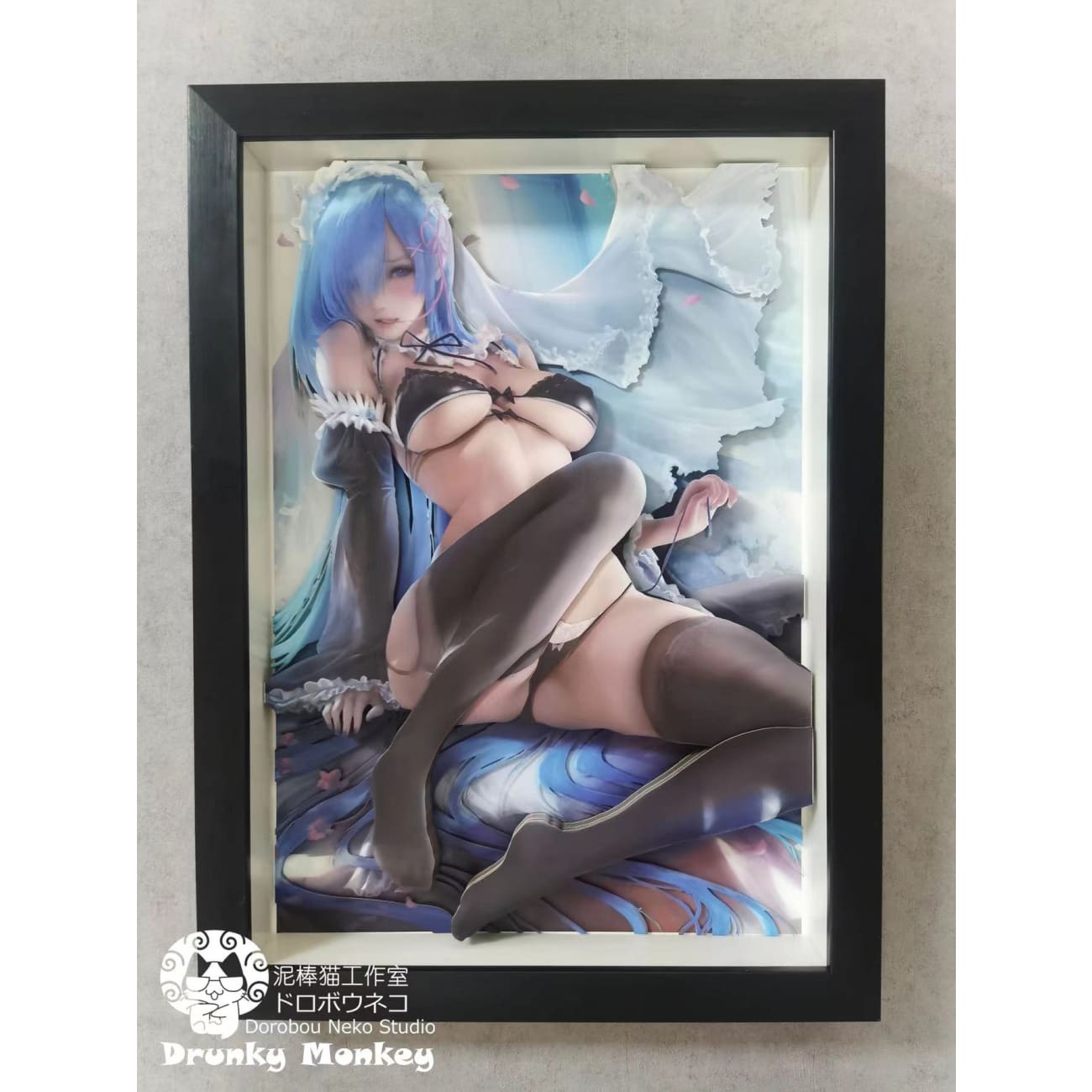 Dorobou Neko Studio - Rem 3D Cast Off Poster Frame [Black / White][DC-001]