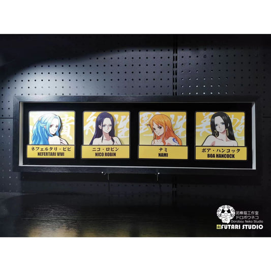 Dorobou Neko Studio x Futari Studio - Nefertari Nini, Nico Robin, Nami & Boa Hancock 3D Cast Off Poster Frame [FSSP-003]