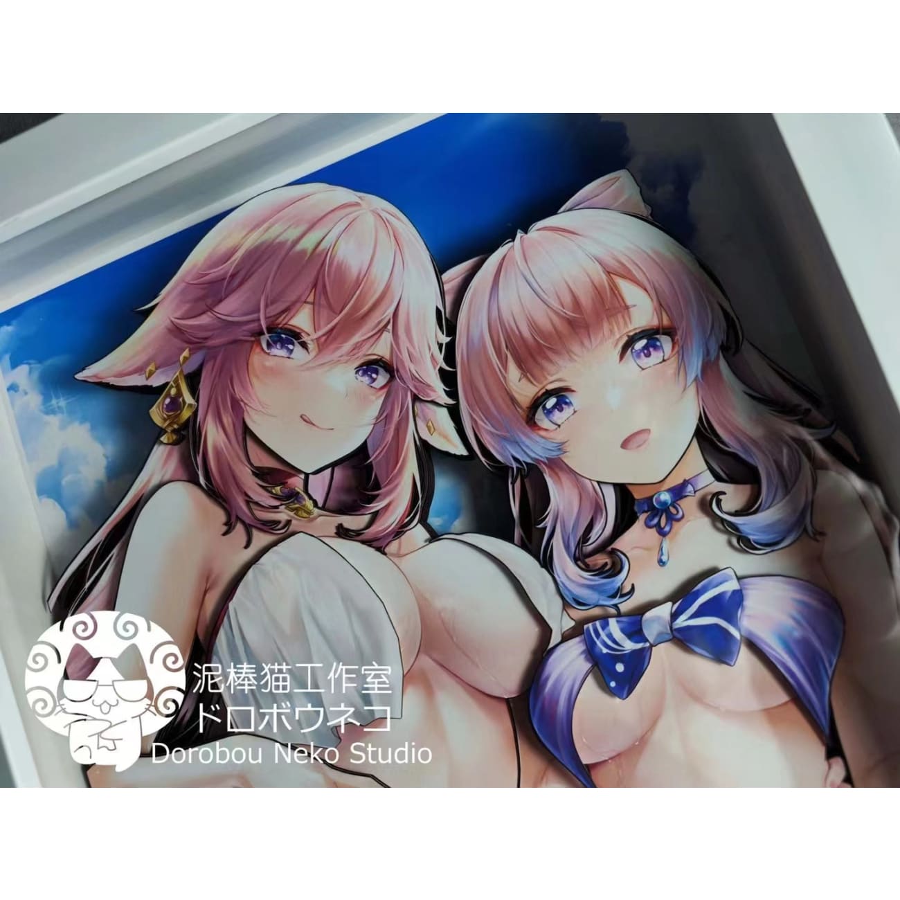 Dorobou Neko Studio - Yae Miko & Sangonomiya Kokomi 3D Cast Off Poster Frame [DSRL-010]
