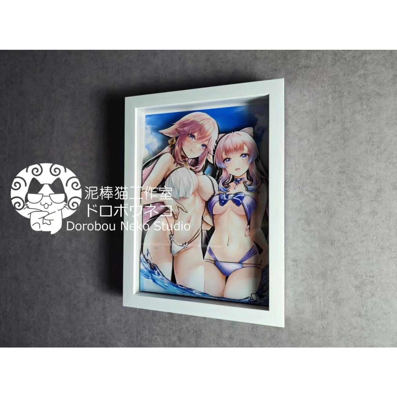 Dorobou Neko Studio - Yae Miko & Sangonomiya Kokomi 3D Cast Off Poster Frame [DSRL-010]