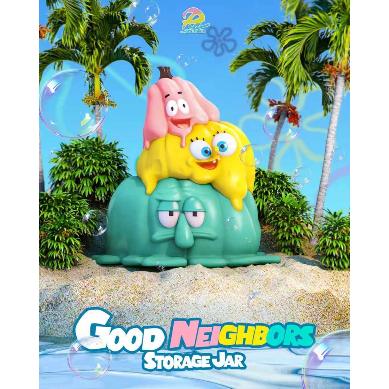 DP9 Studio - SpongeBob SquarePants & Patrick Star & Squilliam Fancyson Pumpkin Storage Jar Ver.