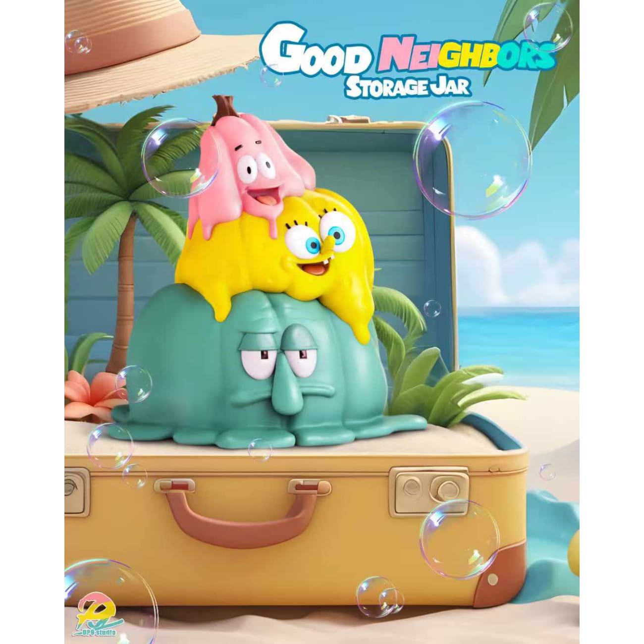 DP9 Studio - SpongeBob SquarePants & Patrick Star & Squilliam Fancyson Pumpkin Storage Jar Ver.