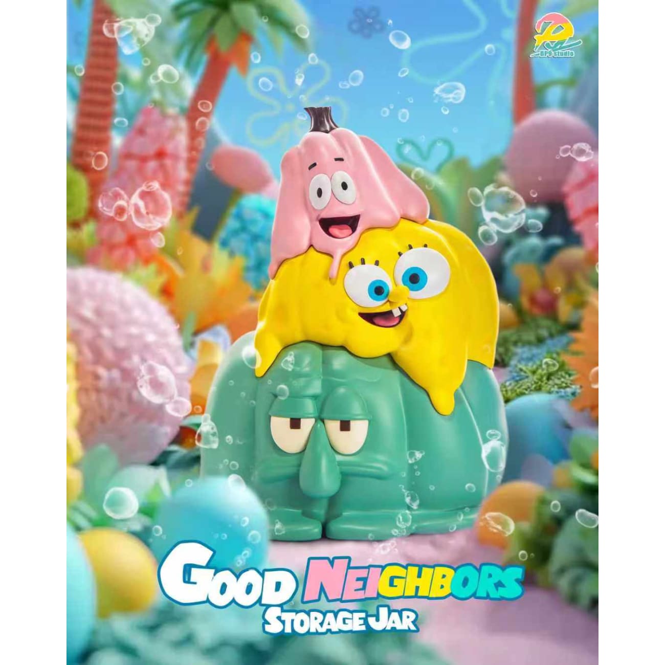 DP9 Studio - SpongeBob SquarePants & Patrick Star & Squilliam Fancyson Pumpkin Storage Jar Ver.
