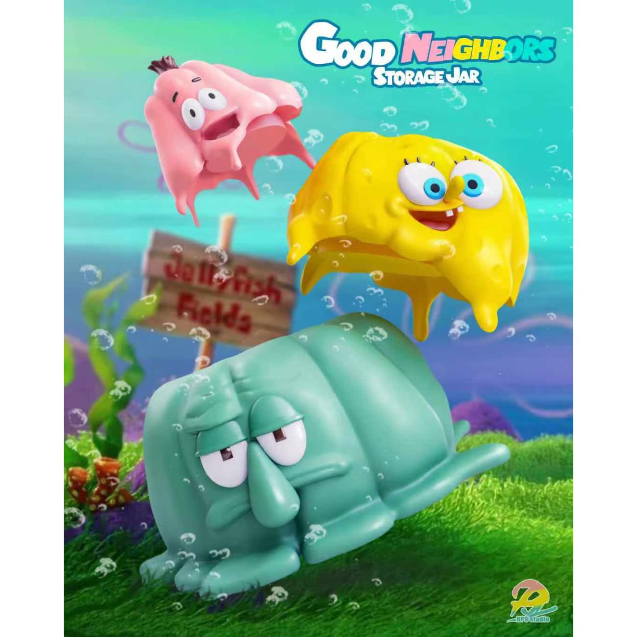 DP9 Studio - SpongeBob SquarePants & Patrick Star & Squilliam Fancyson Pumpkin Storage Jar Ver.
