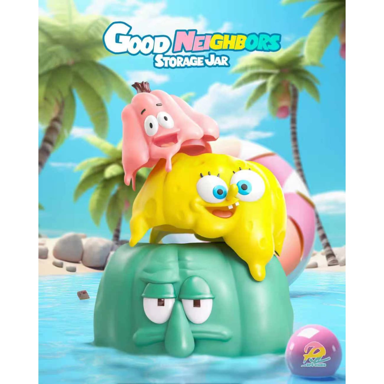 DP9 Studio - SpongeBob SquarePants & Patrick Star & Squilliam Fancyson Pumpkin Storage Jar Ver.