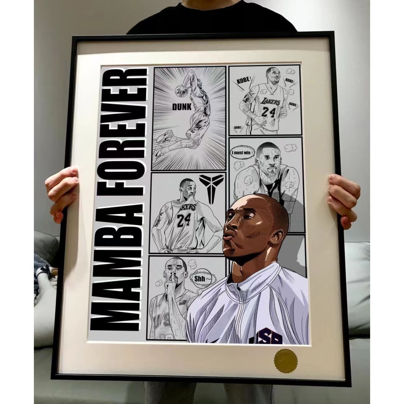 Dream Team Kobe Poster Frame [44cm x 55cm]