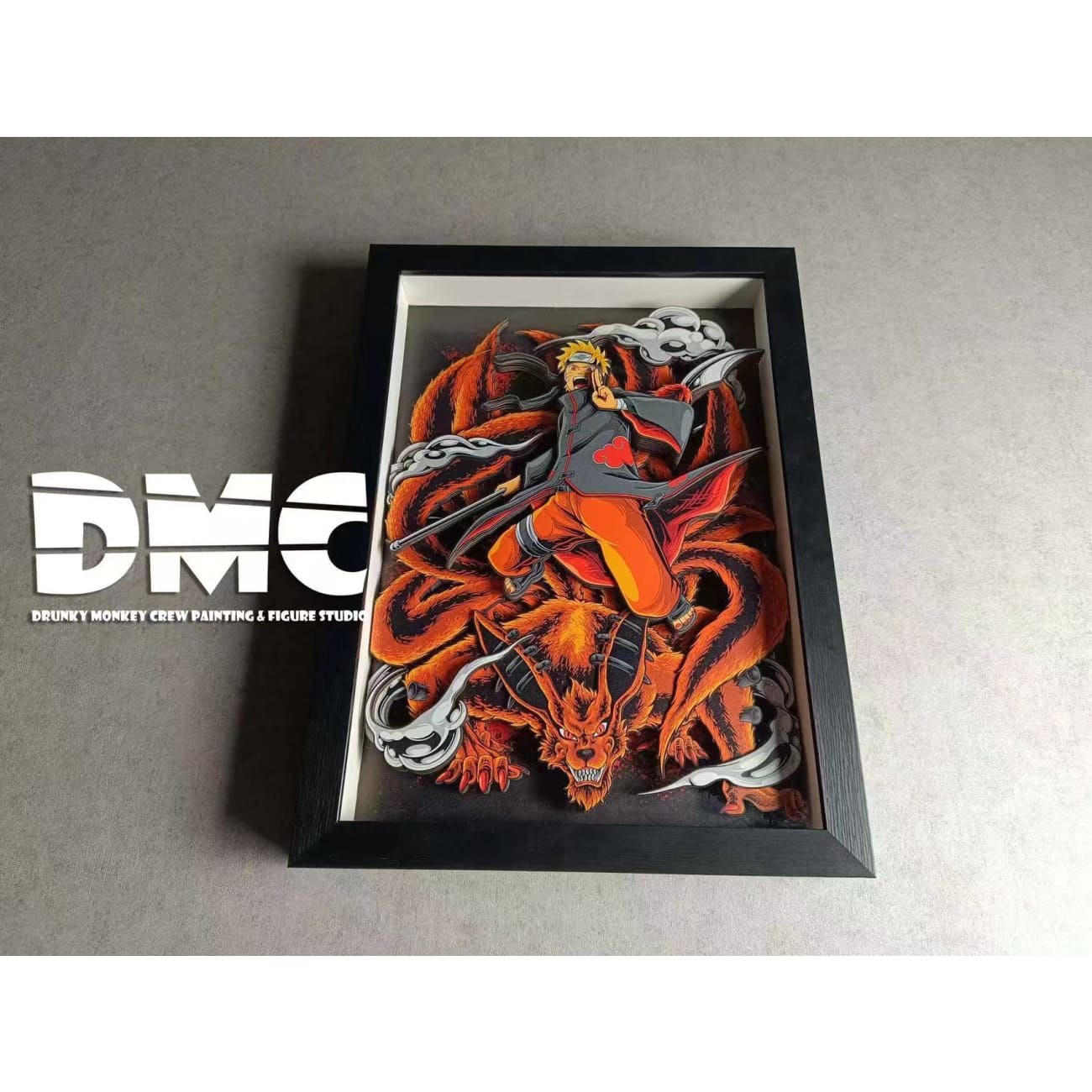 Drunky Monkey Studio - Naruto Uzumaki Nine Tailed Fox 3D Poster Frame [DMN-017]