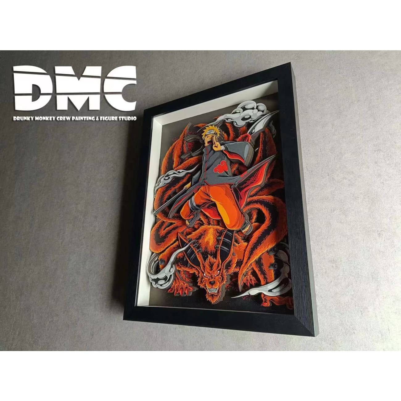 Drunky Monkey Studio - Naruto Uzumaki Nine Tailed Fox 3D Poster Frame [DMN-017]
