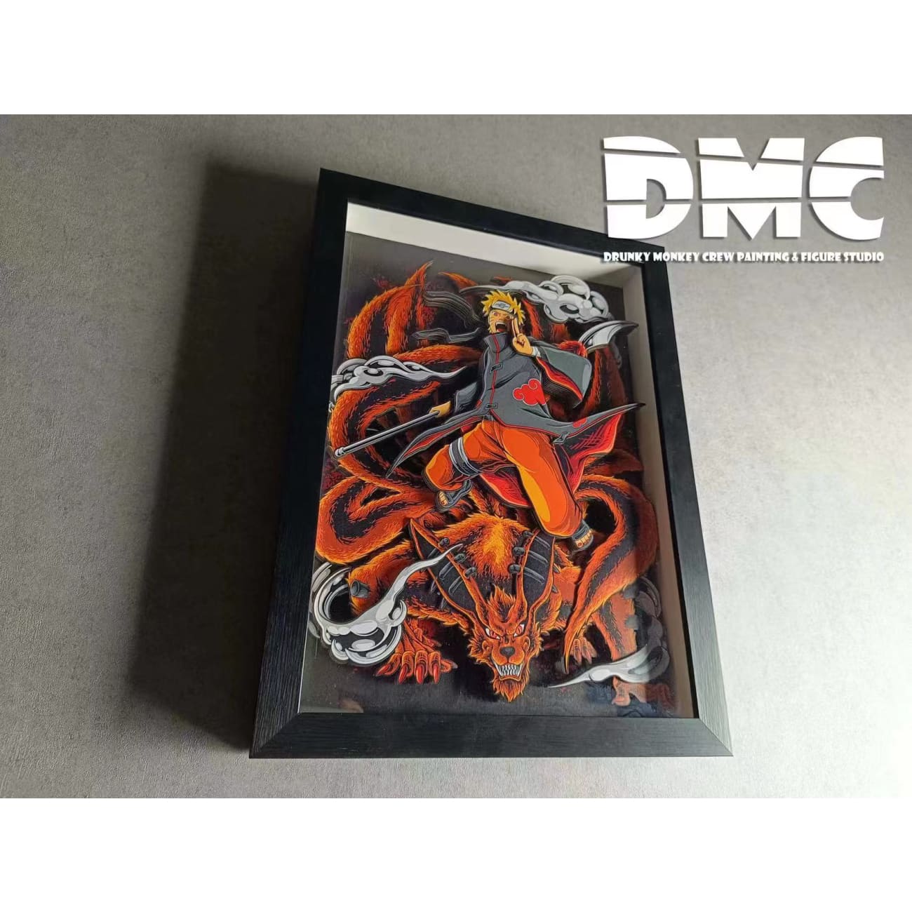 Drunky Monkey Studio - Naruto Uzumaki Nine Tailed Fox 3D Poster Frame [DMN-017]