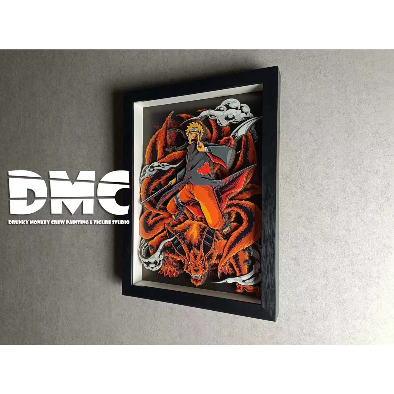 Drunky Monkey Studio - Naruto Uzumaki Nine Tailed Fox 3D Poster Frame [DMN-017]