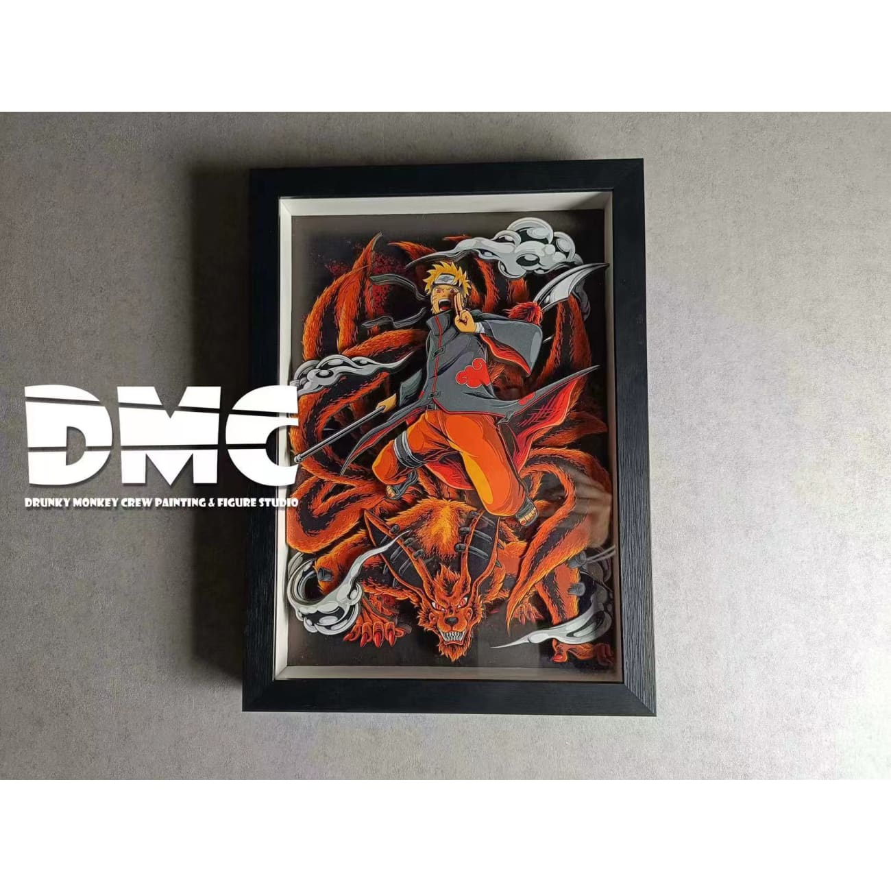 Drunky Monkey Studio - Naruto Uzumaki Nine Tailed Fox 3D Poster Frame [DMN-017]