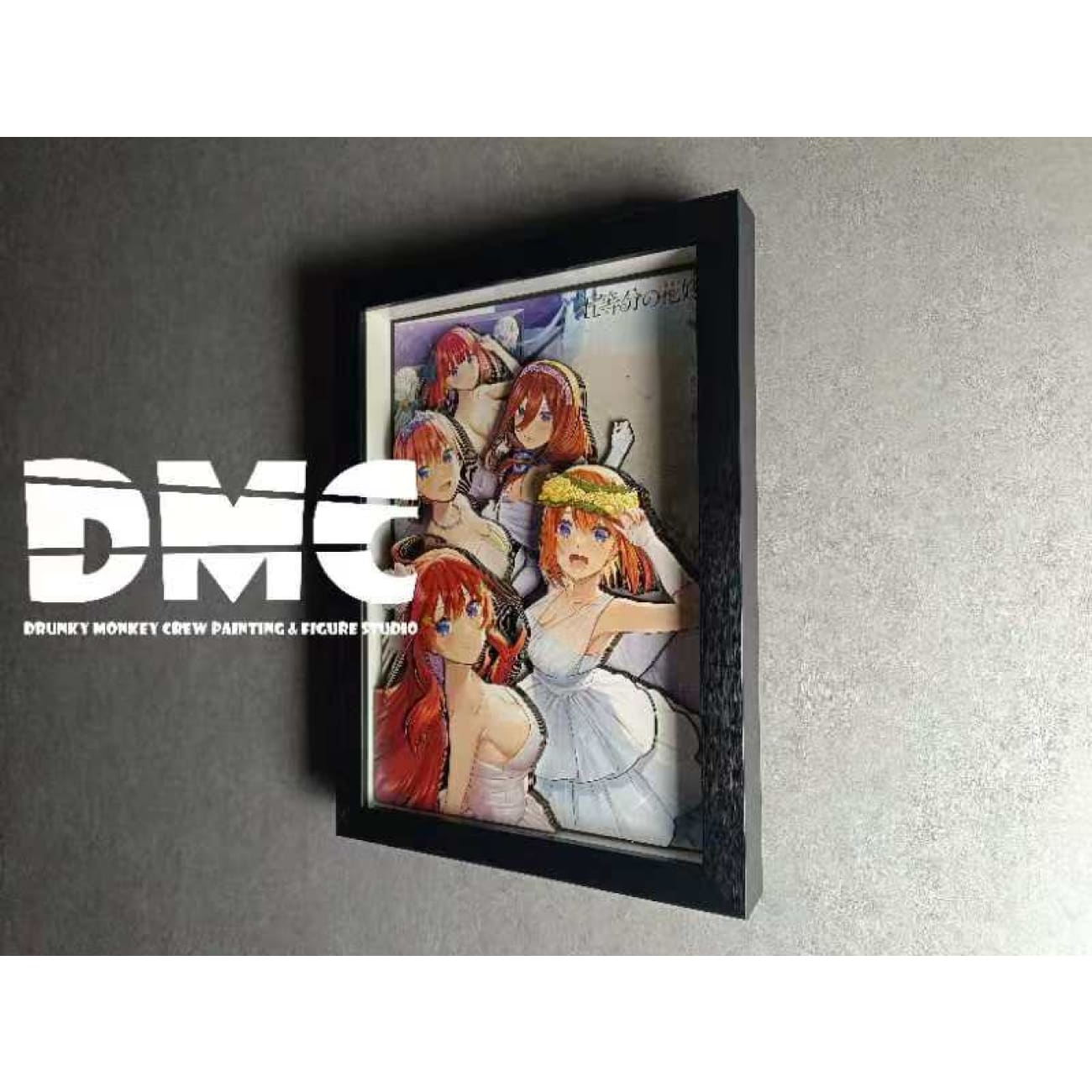 Drunky Monkey Studio - Nino Nakano, Miku Nakano, Ichika Nakano, Yotsuba Nakano, Itsuki Nakano Wedding Dress Ver 3D Poster Frame [DMN-021]