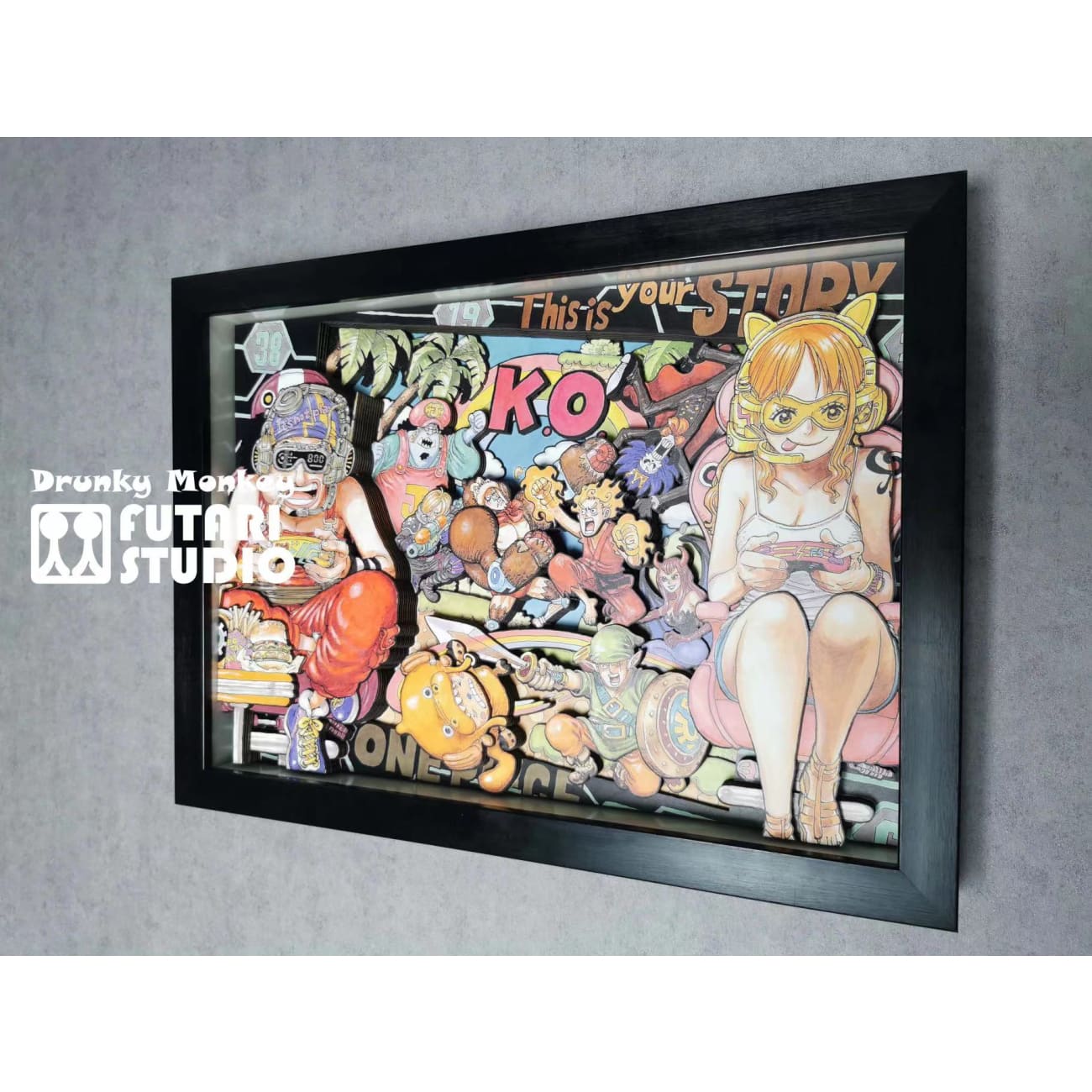 Drunky Monkey Studio x Futari Studio - Strawhat Pirates 3D Poster Frame [DM-001][2 Variants]