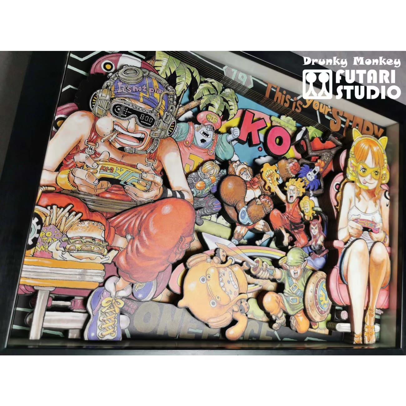 Drunky Monkey Studio x Futari Studio - Strawhat Pirates 3D Poster Frame [DM-001][2 Variants]