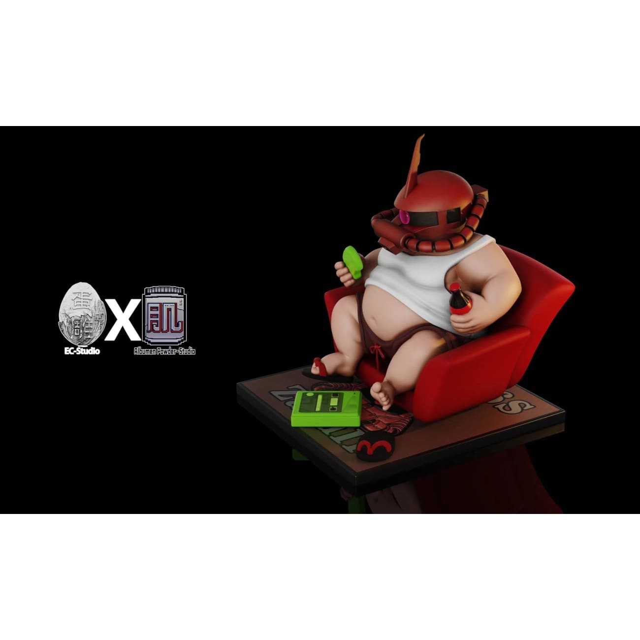 EC Studio X Albumen Power Studio - Couch Potato with Char's Zaku II Helmut 