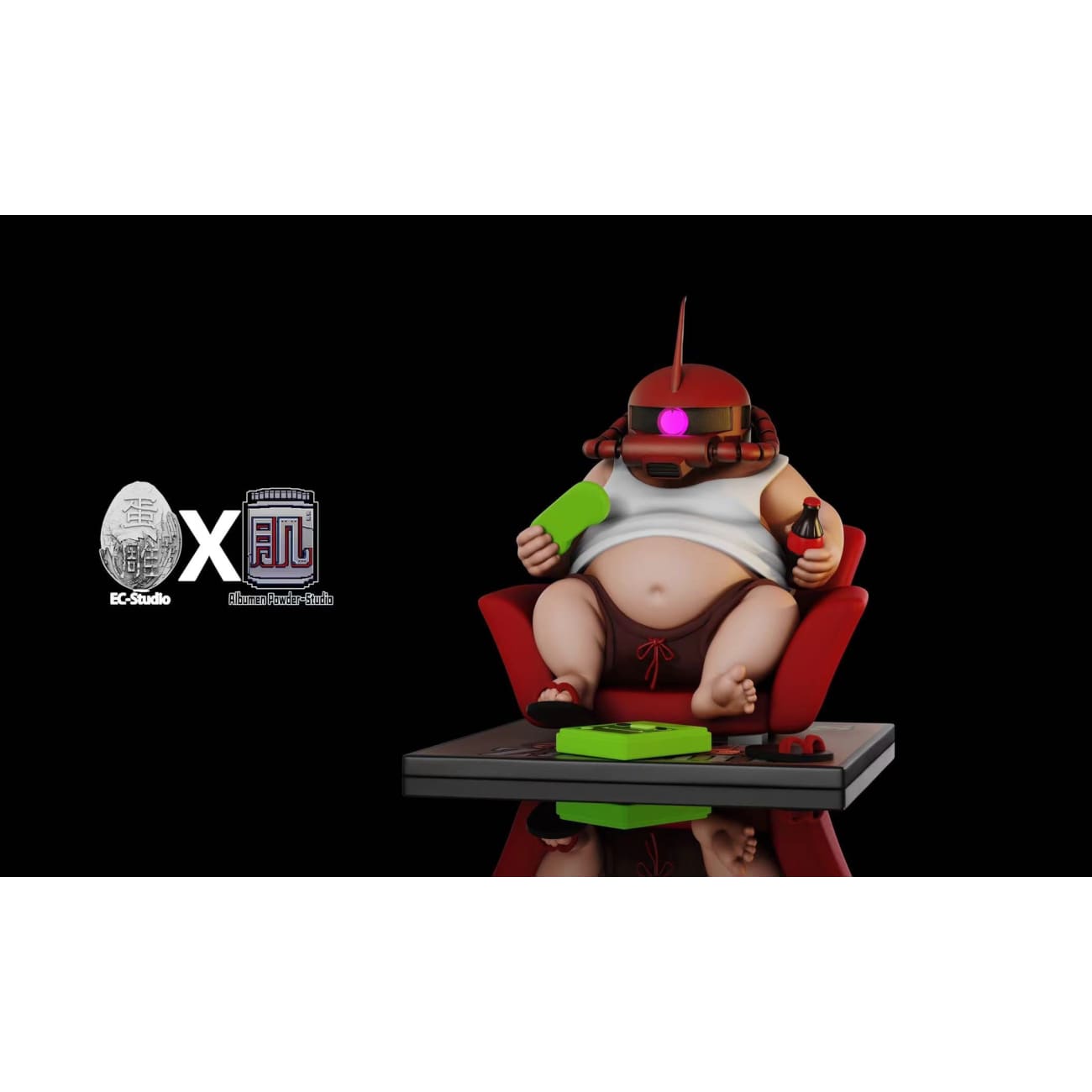 EC Studio X Albumen Power Studio - Couch Potato with Char's Zaku II Helmut 