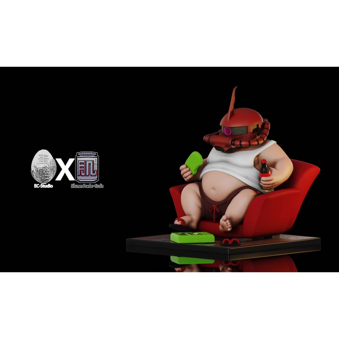 EC Studio X Albumen Power Studio - Couch Potato with Char's Zaku II Helmut 