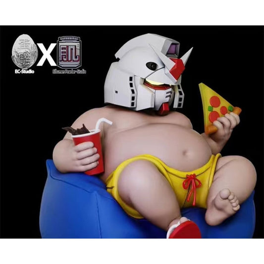 EC X Albumen Powder Studio - Couch potato with Gundam Helmut