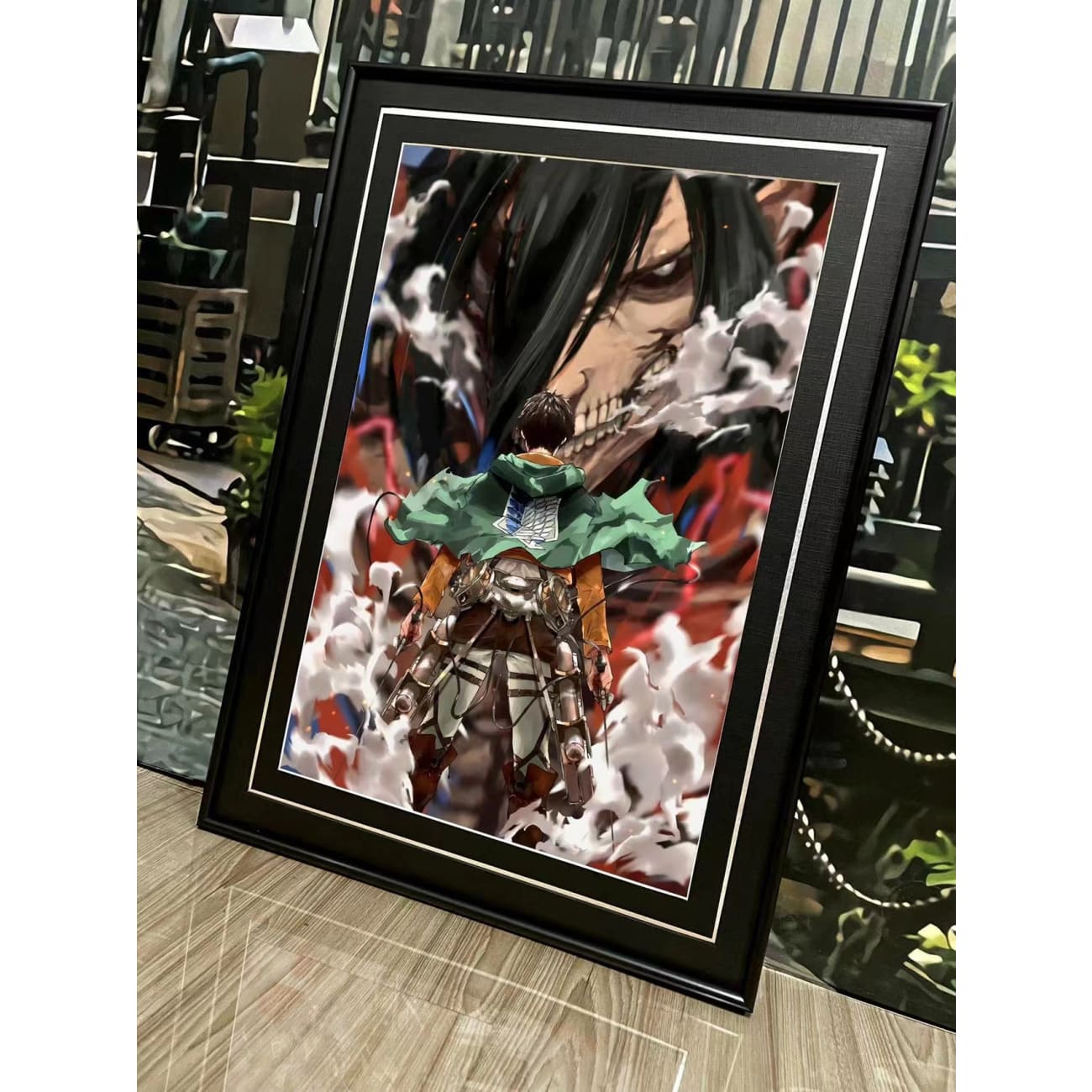 Eren and His Titan Form Poster Frame