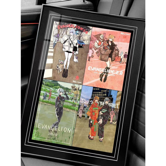 Eva Theatrical Version Ayanami Rei & Soryu Asuka Langley Poster Frame [38cm x 53cm]
