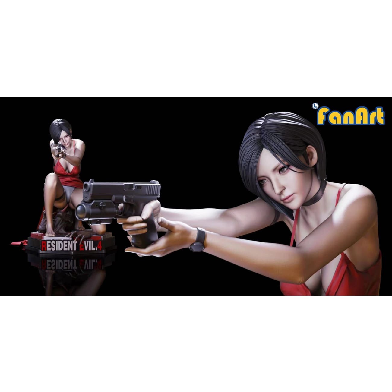 Fanart Studio - Squatting Ada Wong Remake