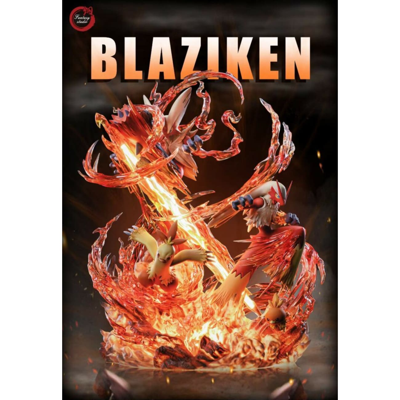 Fantasy Studio - Blaziken Family Blaze Kick