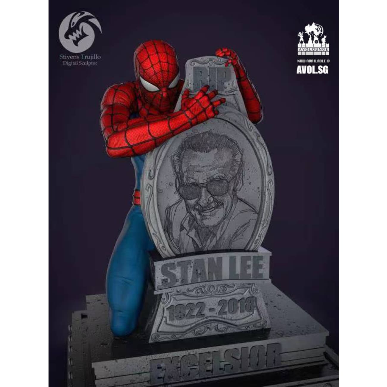 FishBone Studio - Spiderman & Stan Lee by Stivens Trujillo [1/4 scale]
