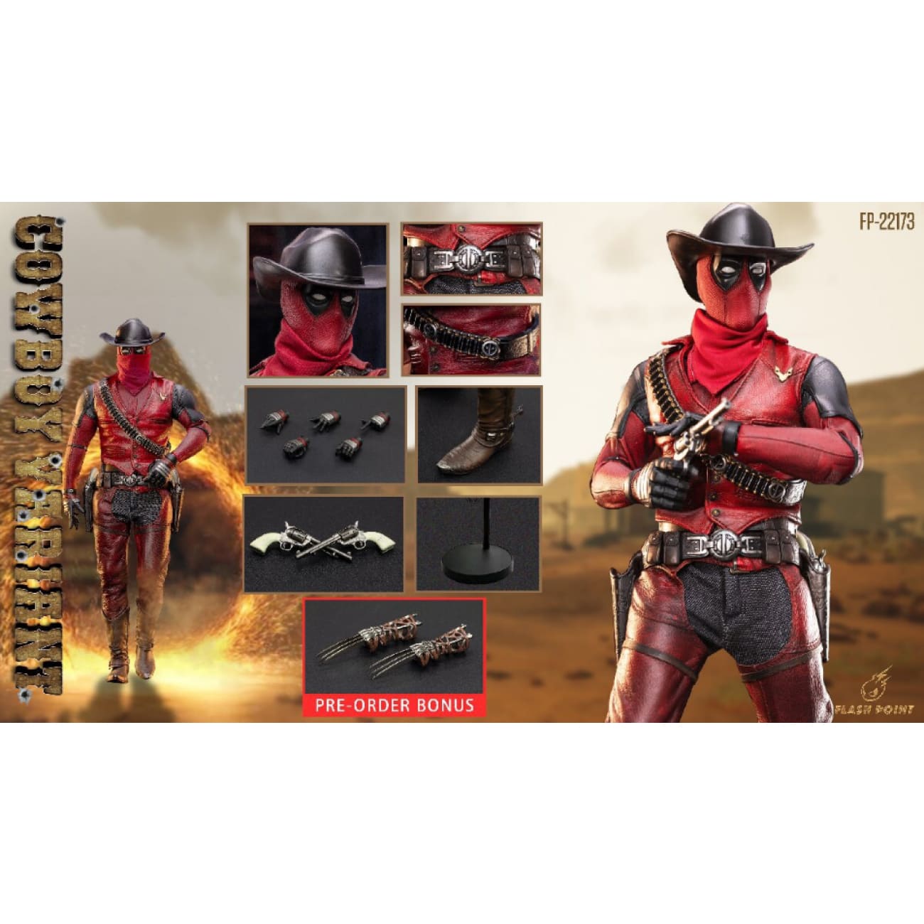 Flash Point Studio - Deadpool Cowboy Variant [FP-22173]