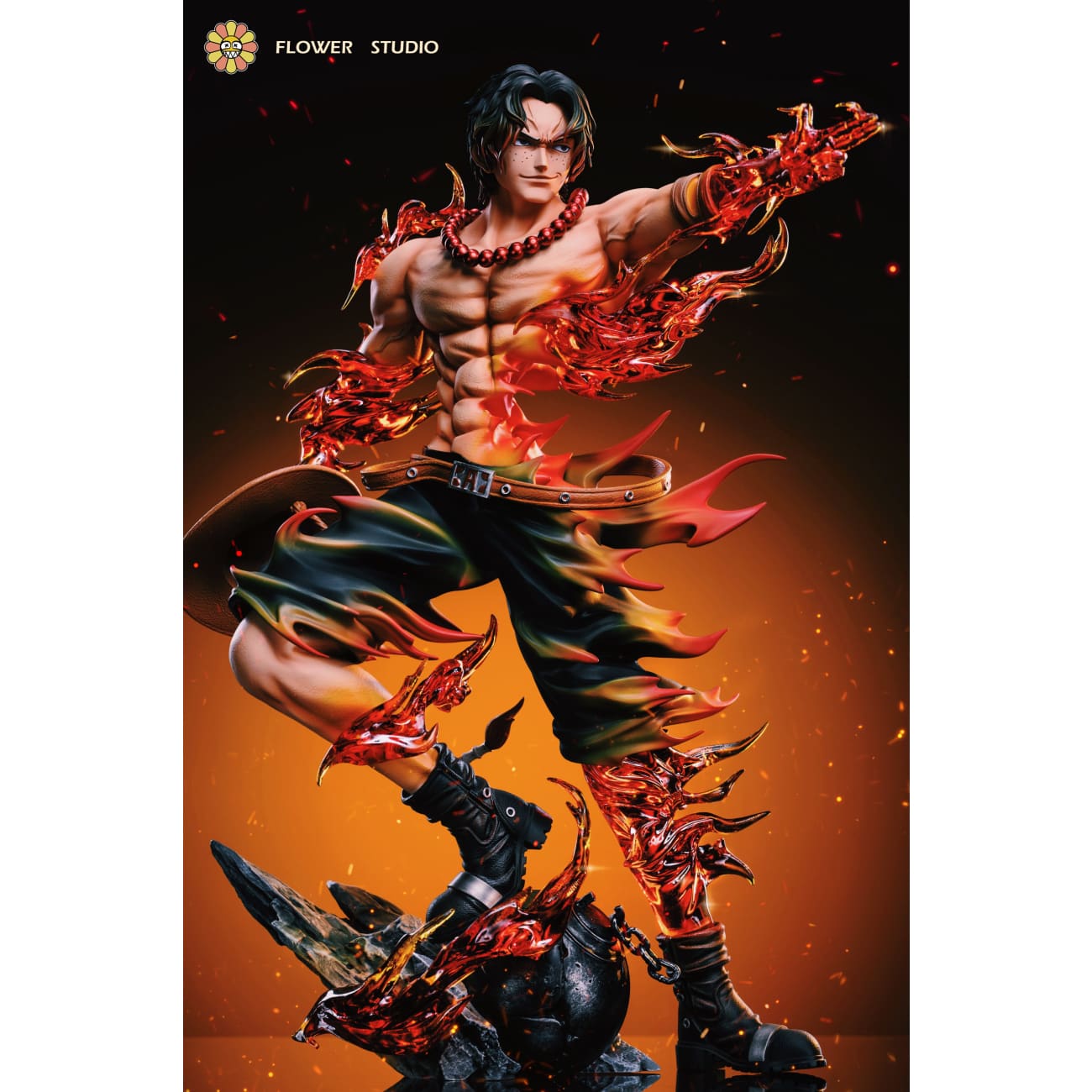 Flower Studio - Flaming Portgas D. Ace