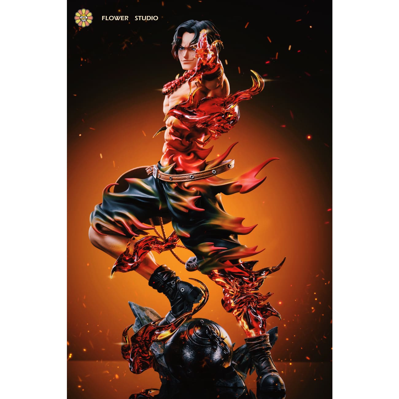 Flower Studio - Flaming Portgas D. Ace