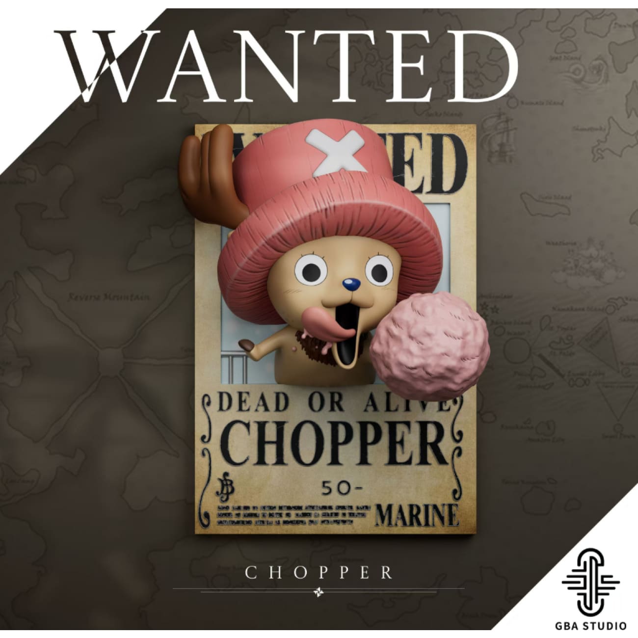 GBA Studio - Monkey D. Luffy & Tony Tony Chopper Photo Frame Fridge Magnet and Relief Painting [2 Variants]