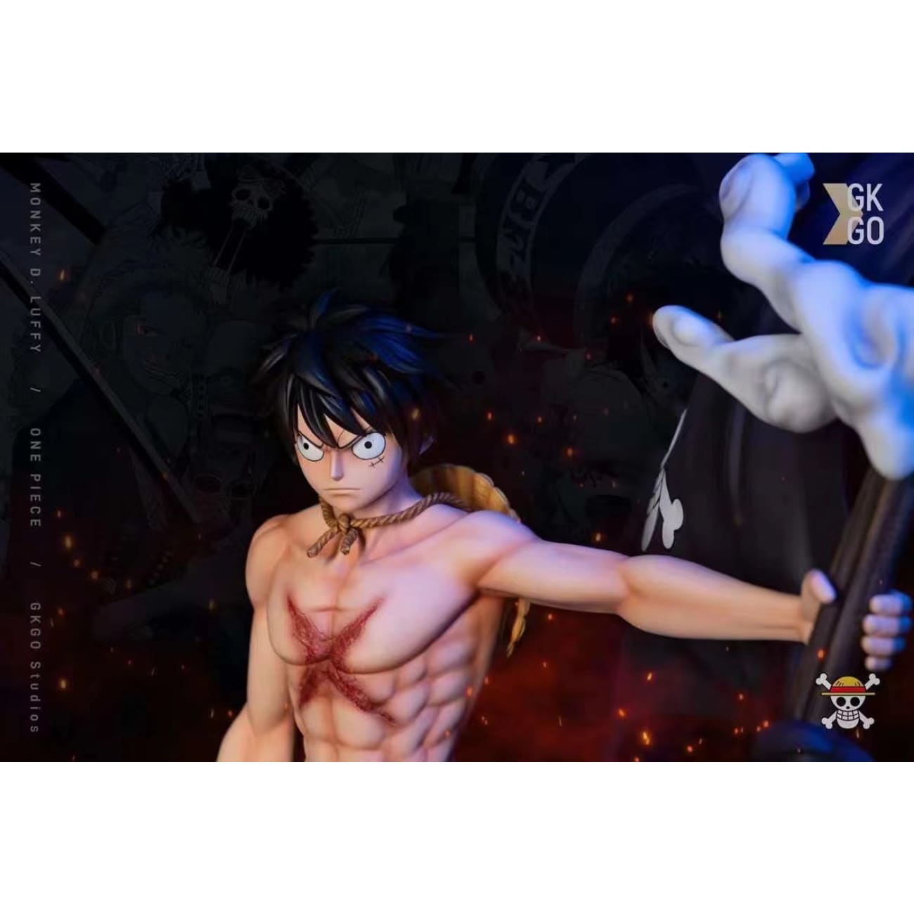 GKGO Studios -Luffy with Straw Hat Flag 