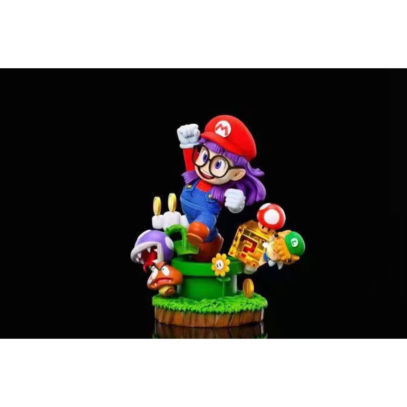 Glasses  - Arale as super Mario 