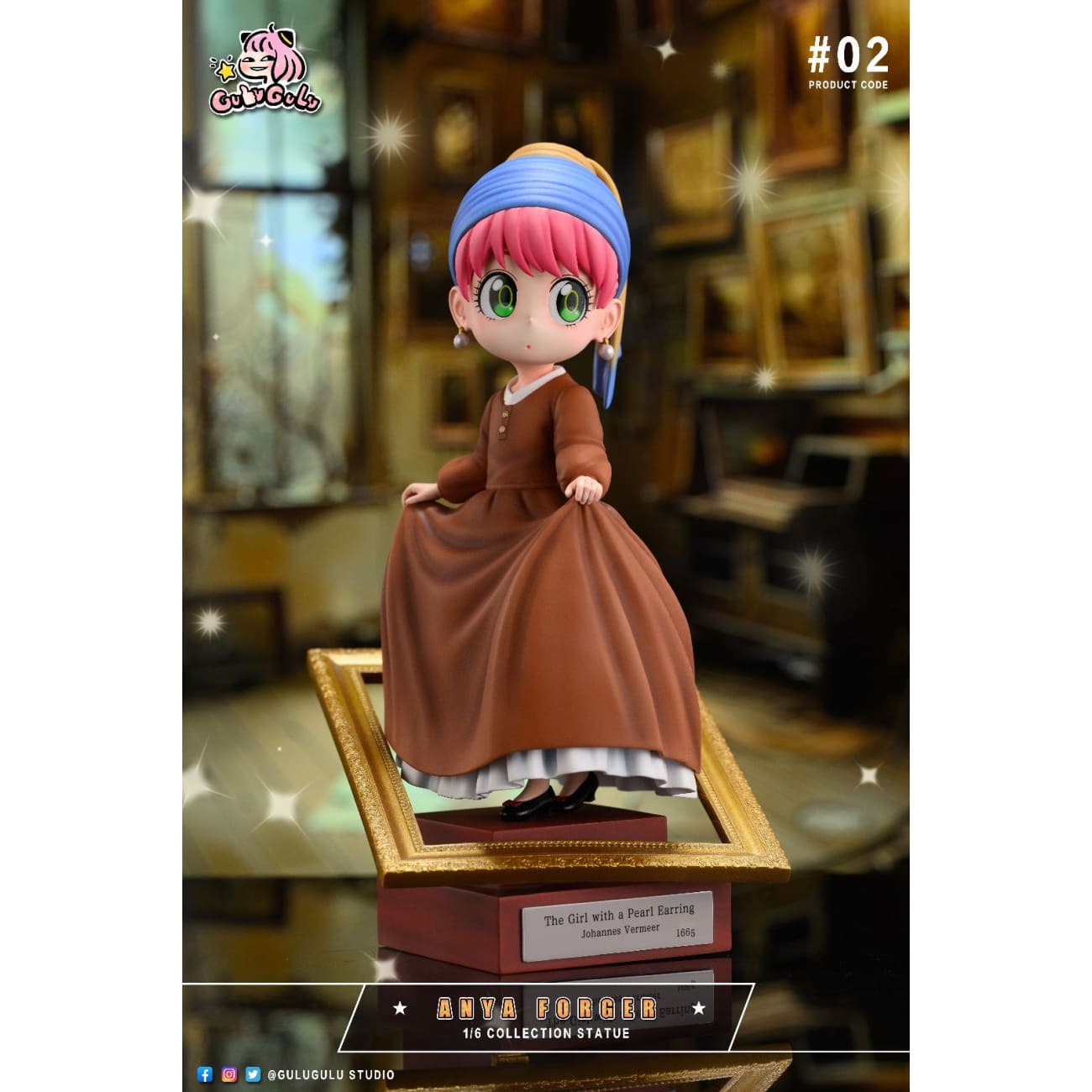 GULUGULU Studio - Anya Forger Cosplay Girl with a Pearl Earring