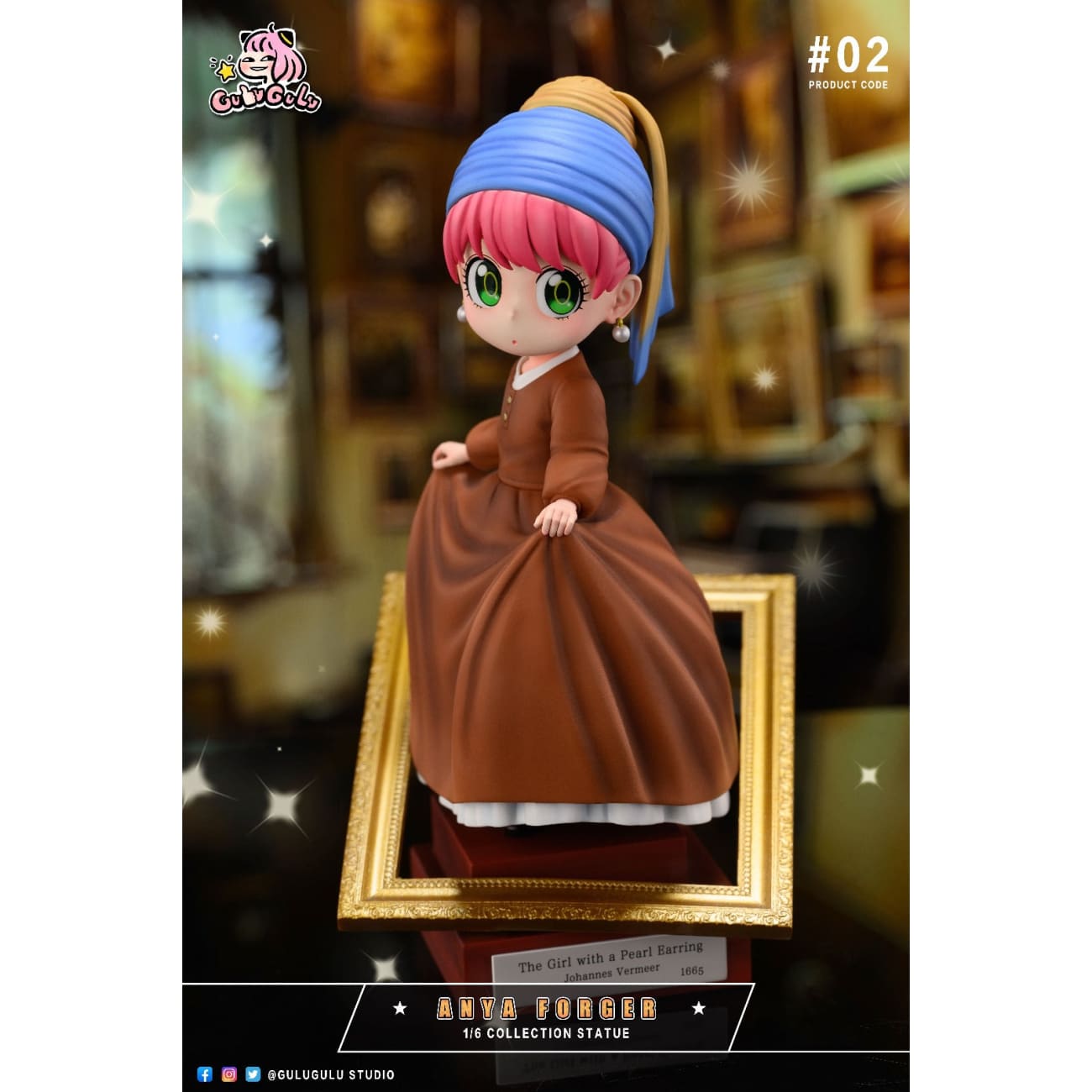 GULUGULU Studio - Anya Forger Cosplay Girl with a Pearl Earring