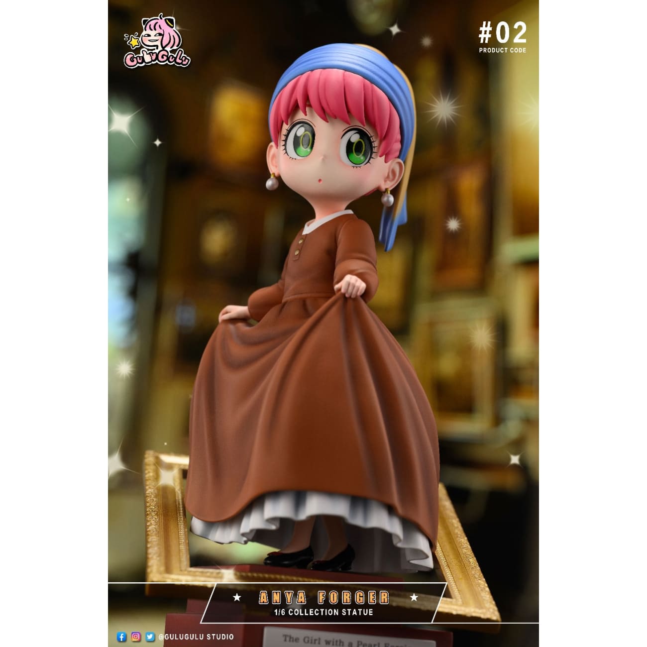 GULUGULU Studio - Anya Forger Cosplay Girl with a Pearl Earring