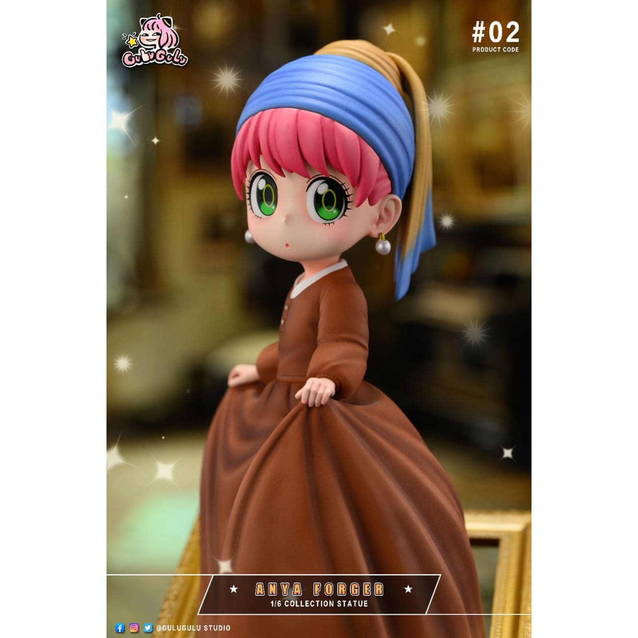 GULUGULU Studio - Anya Forger Cosplay Girl with a Pearl Earring
