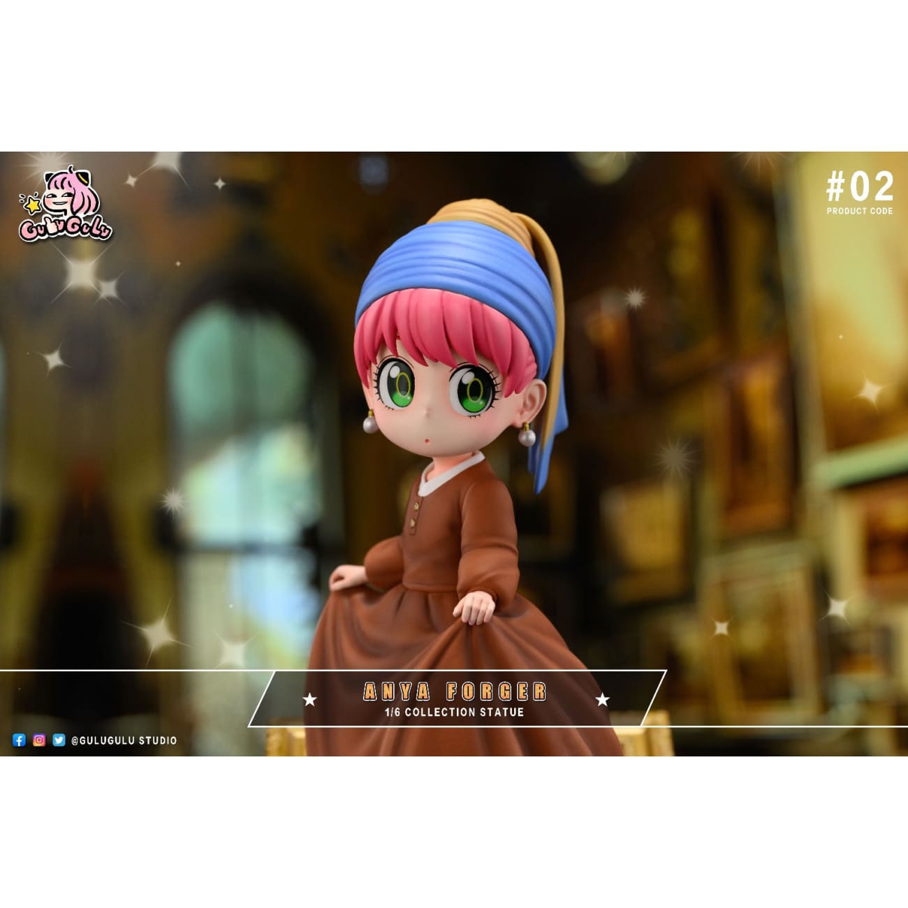 GULUGULU Studio - Anya Forger Cosplay Girl with a Pearl Earring