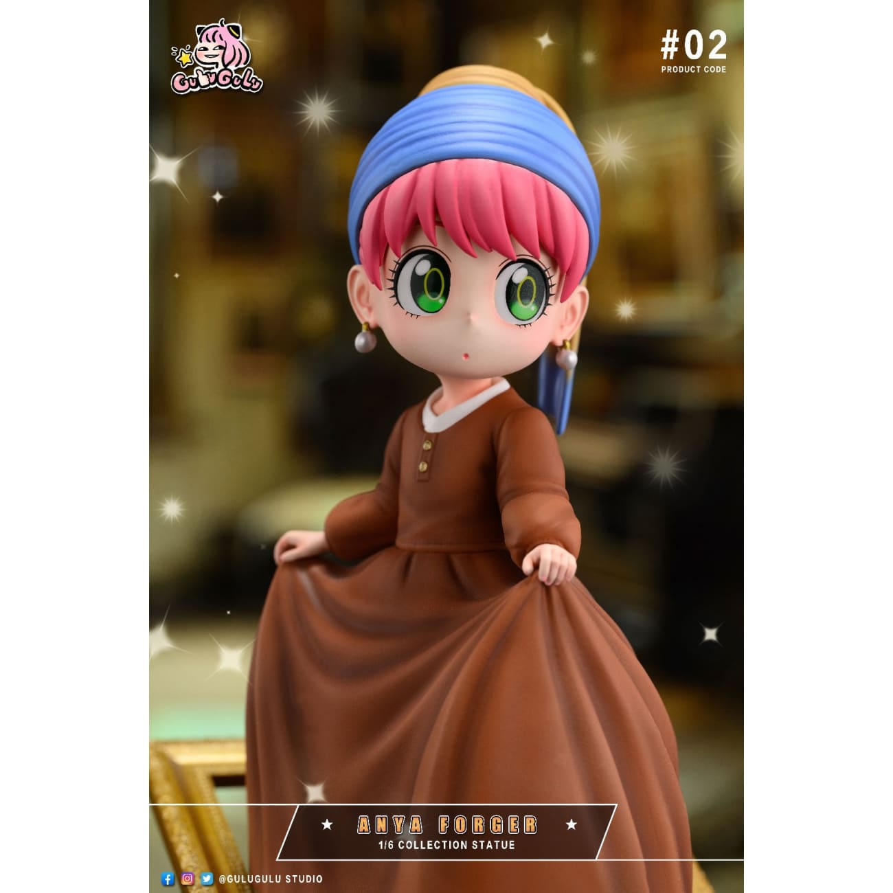 GULUGULU Studio - Anya Forger Cosplay Girl with a Pearl Earring