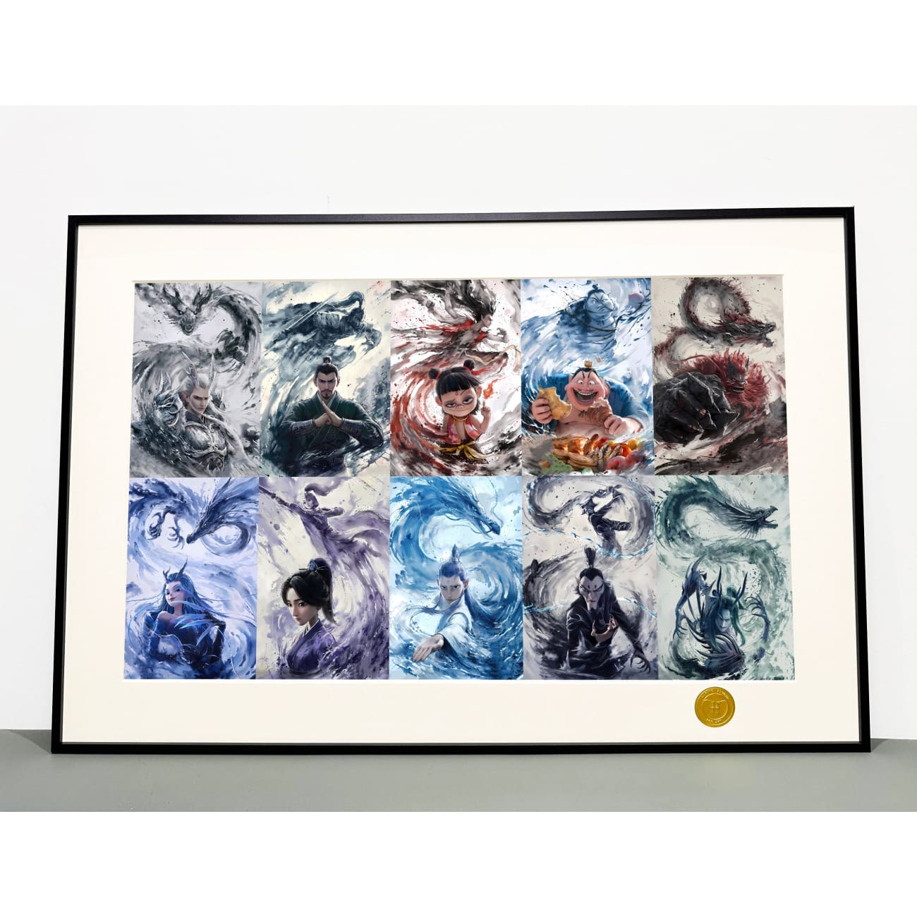H-TWO Studio - Characters of Nezha: Demon Child Conquers the Sea Poster Frame