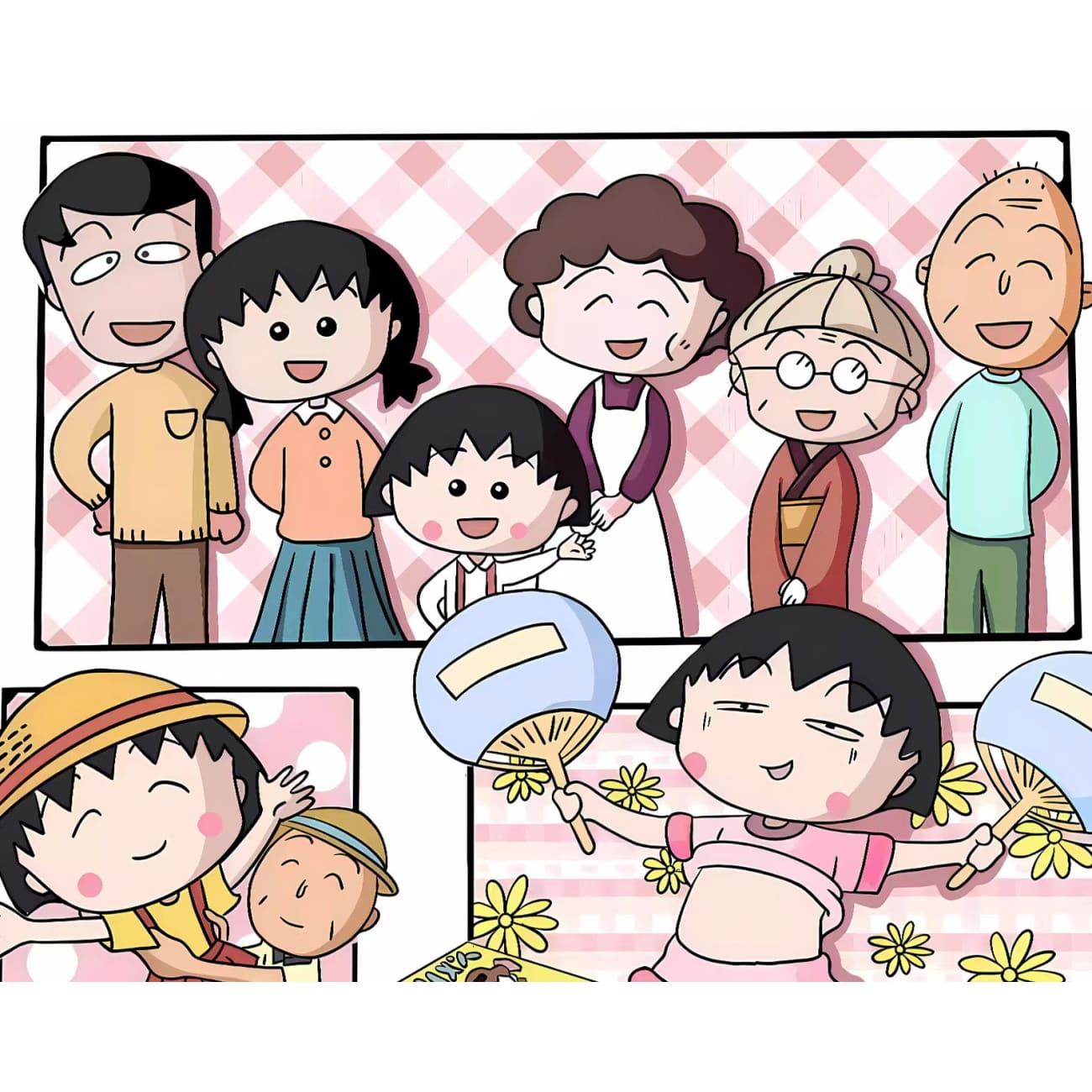H-TWO Studio - Chibi Maruko-chan Family Poster Frame