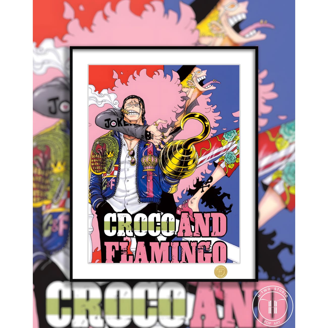 H-TWO Studio - Donquixote Doflamingo & Sir Crocodile Poster Frame