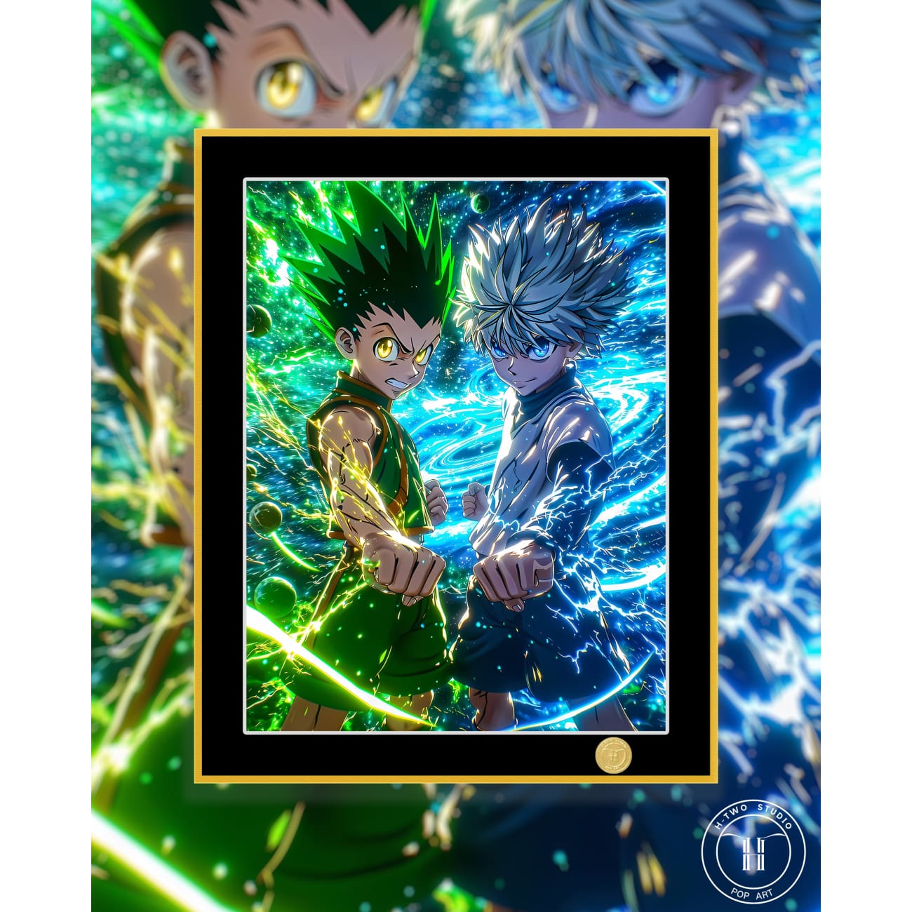 H-TWO Studio - Gon Freecss & Killua Zoldyck Poster Frame