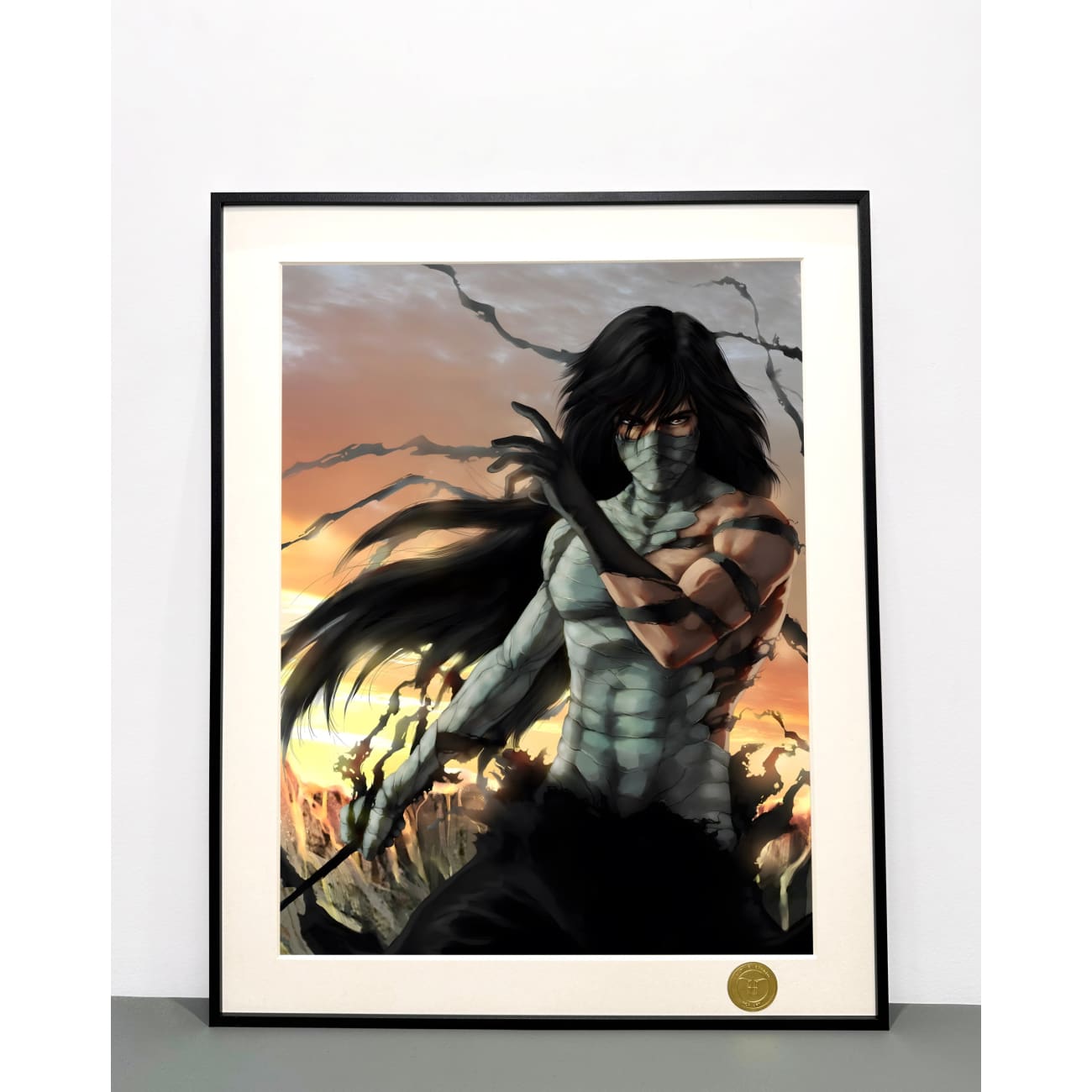 H-TWO Studio - Ichigo Kurosaki Moonless Sky Poster Frame