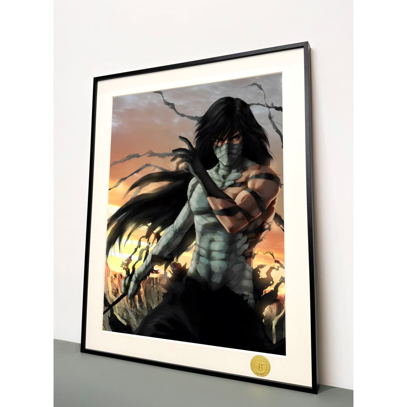 H-TWO Studio - Ichigo Kurosaki Moonless Sky Poster Frame